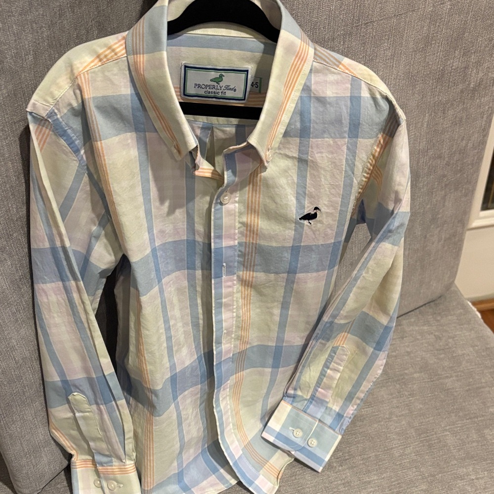 Properly Tied Kids Classic Fit Plaid Shirt - Pastel Multicolor